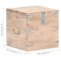 vidaXL Baúl de madera maciza de acacia 40x40x40 cm vidaXL Baúl de madera maciza de acacia 40x40x40 cm