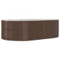 vidaXL Jardinera arriate acero recubrimiento polvo marrón 212x140x68cm vidaXL Jardinera arriate acero recubrimiento polvo marrón 212x140x68cm