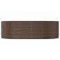 vidaXL Jardinera arriate acero recubrimiento polvo marrón 212x140x68cm vidaXL Jardinera arriate acero recubrimiento polvo marrón 212x140x68cm