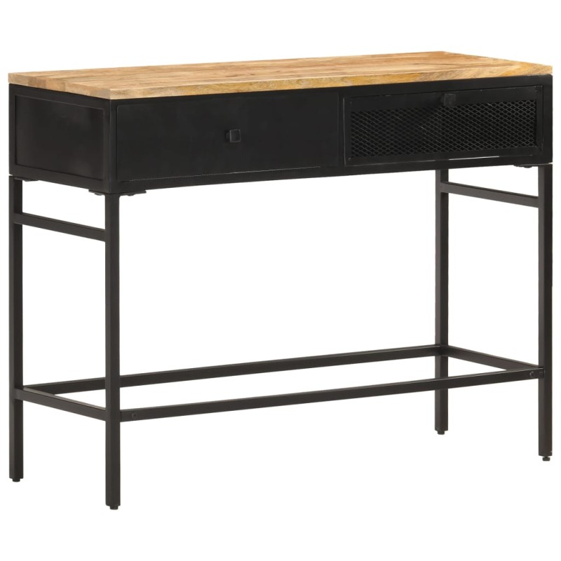 vidaXL Aparador de madera maciza de mango rugosa 100x35x77 cm vidaXL Aparador de madera maciza de mango rugosa 100x35x77 cm