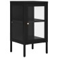 vidaXL Aparador de acero y vidrio negro 38x35x70 cm vidaXL Aparador de acero y vidrio negro 38x35x70 cm