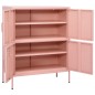 vidaXL Armario de almacenamiento acero rosa 80x35x101,5 cm vidaXL Armario de almacenamiento acero rosa 80x35x101,5 cm