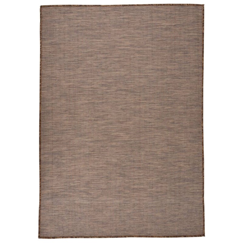 vidaXL Alfombra de exterior de tejido plano marrón 160x230 cm vidaXL Alfombra de exterior de tejido plano marrón 160x230 cm