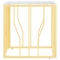 vidaXL Mesa de centro de acero inoxidable y vidrio dorada 50x50x50 cm vidaXL Mesa de centro de acero inoxidable y vidrio dorada 50x50x50 cm