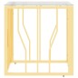 vidaXL Mesa de centro de acero inoxidable y vidrio dorada 50x50x50 cm vidaXL Mesa de centro de acero inoxidable y vidrio dorada 50x50x50 cm