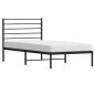 vidaXL Estructura de cama con cabecero metal negro 107x203 cm vidaXL Estructura de cama con cabecero metal negro 107x203 cm