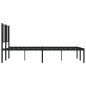vidaXL Estructura de cama con cabecero metal negro 135x190 cm