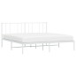 vidaXL Estructura de cama de metal con cabecero blanco 193x203 cm vidaXL Estructura de cama de metal con cabecero blanco 193x203 cm
