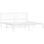 vidaXL Estructura de cama de metal con cabecero blanco 193x203 cm vidaXL Estructura de cama de metal con cabecero blanco 193x203 cm