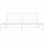 vidaXL Estructura de cama de metal con cabecero blanco 193x203 cm vidaXL Estructura de cama de metal con cabecero blanco 193x203 cm