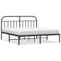 vidaXL Estructura de cama con cabecero metal negro 183x213 cm vidaXL Estructura de cama con cabecero metal negro 183x213 cm