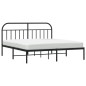 vidaXL Estructura de cama con cabecero metal negro 183x213 cm vidaXL Estructura de cama con cabecero metal negro 183x213 cm