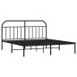 vidaXL Estructura de cama con cabecero metal negro 183x213 cm vidaXL Estructura de cama con cabecero metal negro 183x213 cm