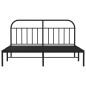 vidaXL Estructura de cama con cabecero metal negro 183x213 cm vidaXL Estructura de cama con cabecero metal negro 183x213 cm