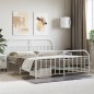 vidaXL Estructura cama metal con cabecero y pie cama blanco 183x213 cm