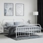 vidaXL Estructura cama metal con cabecero y pie cama blanco 183x213 cm