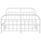 vidaXL Estructura cama metal con cabecero y pie cama blanco 183x213 cm