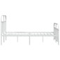 vidaXL Estructura cama metal con cabecero y pie cama blanco 183x213 cm