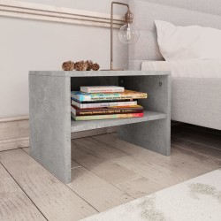 vidaXL Mesitas de noche 2 uds madera contrachapada hormigón 40x30x30cm