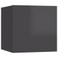 vidaXL Muebles de salón de pared 4 uds gris brillo 30,5x30x30 cm vidaXL Muebles de salón de pared 4 uds gris brillo 30,5x30x30 cm