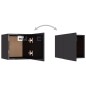 vidaXL Muebles de salón de pared 4 uds gris brillo 30,5x30x30 cm vidaXL Muebles de salón de pared 4 uds gris brillo 30,5x30x30 cm