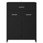 vidaXL Armario de baño madera contrachapada negro 60x33x80 cm vidaXL Armario de baño madera contrachapada negro 60x33x80 cm