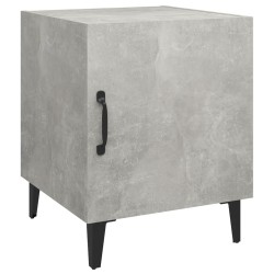 vidaXL Mesita de noche madera contrachapada gris hormigón