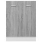vidaXL Armario inferior de cocina contrachapado gris 60x46x81,5 cm vidaXL Armario inferior de cocina contrachapado gris 60x46x81,5 cm