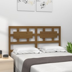 vidaXL Cabecero de cama madera maciza de pino marrón miel 205x4x100 cm