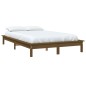 vidaXL Estructura de cama madera maciza de pino marrón miel 160x200 cm vidaXL Estructura de cama madera maciza de pino marrón miel 160x200 cm