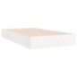 vidaXL Estructura de cama madera maciza blanca 90x200 cm
