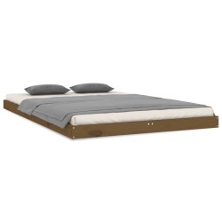 vidaXL Estructura de cama madera maciza pino marrón miel 120x200 cm