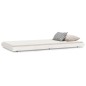 vidaXL Estructura de cama madera maciza de pino blanco 100x200 cm