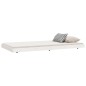 vidaXL Estructura de cama madera maciza de pino blanco 100x200 cm