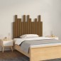 vidaXL Cabecero cama pared madera maciza pino marrón miel 95,5x3x80 cm