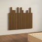 vidaXL Cabecero cama pared madera maciza pino marrón miel 95,5x3x80 cm