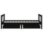 vidaXL Estructura cama infantil y cajones madera pino negro 80x160 cm
