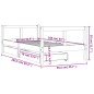 vidaXL Estructura cama infantil y cajones madera pino negro 80x160 cm