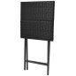 vidaXL Set comedor de jardín plegable 5 pzas poli ratán y acero negro vidaXL Set comedor de jardín plegable 5 pzas poli ratán y acero negro