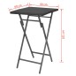 vidaXL Set comedor de jardín plegable 5 pzas poli ratán y acero negro vidaXL Set comedor de jardín plegable 5 pzas poli ratán y acero negro