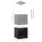 vidaXL Campana extractora colgante táctil LCD acero recubierto 37 cm vidaXL Campana extractora colgante táctil LCD acero recubierto 37 cm