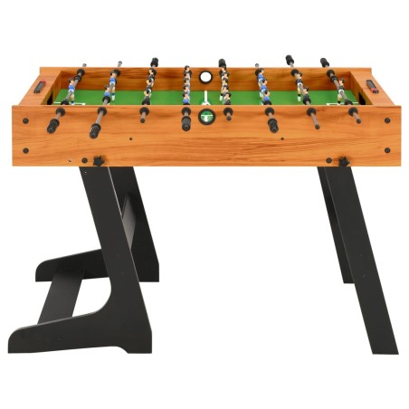 vidaXL Futbolín plegable marrón claro 121x61x80 cm