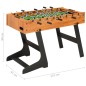 vidaXL Futbolín plegable marrón claro 121x61x80 cm vidaXL Futbolín plegable marrón claro 121x61x80 cm