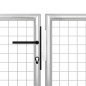 vidaXL Puerta de jardín de acero plateado 400x75 cm