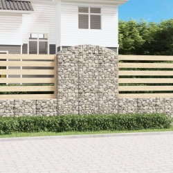 vidaXL Cesta gaviones forma arco hierro galvanizado 150x50x180/200 cm