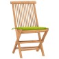 vidaXL Set comedor de jardín plegable 3 piezas madera de teca cojines