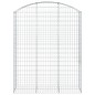 vidaXL Cesta gaviones forma arco hierro galvanizado 150x50x180/200 cm