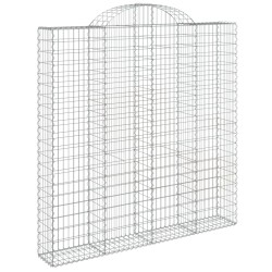 vidaXL Cesta gaviones forma arco hierro galvanizado 200x30x200/220 cm
