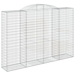 vidaXL Cesta gaviones forma arco hierro galvanizado 300x50x200/220 cm