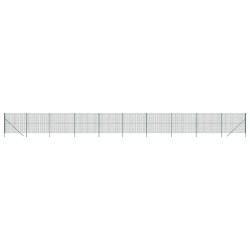 vidaXL Cerca de alambre de acero galvanizado verde 2,2x25 m